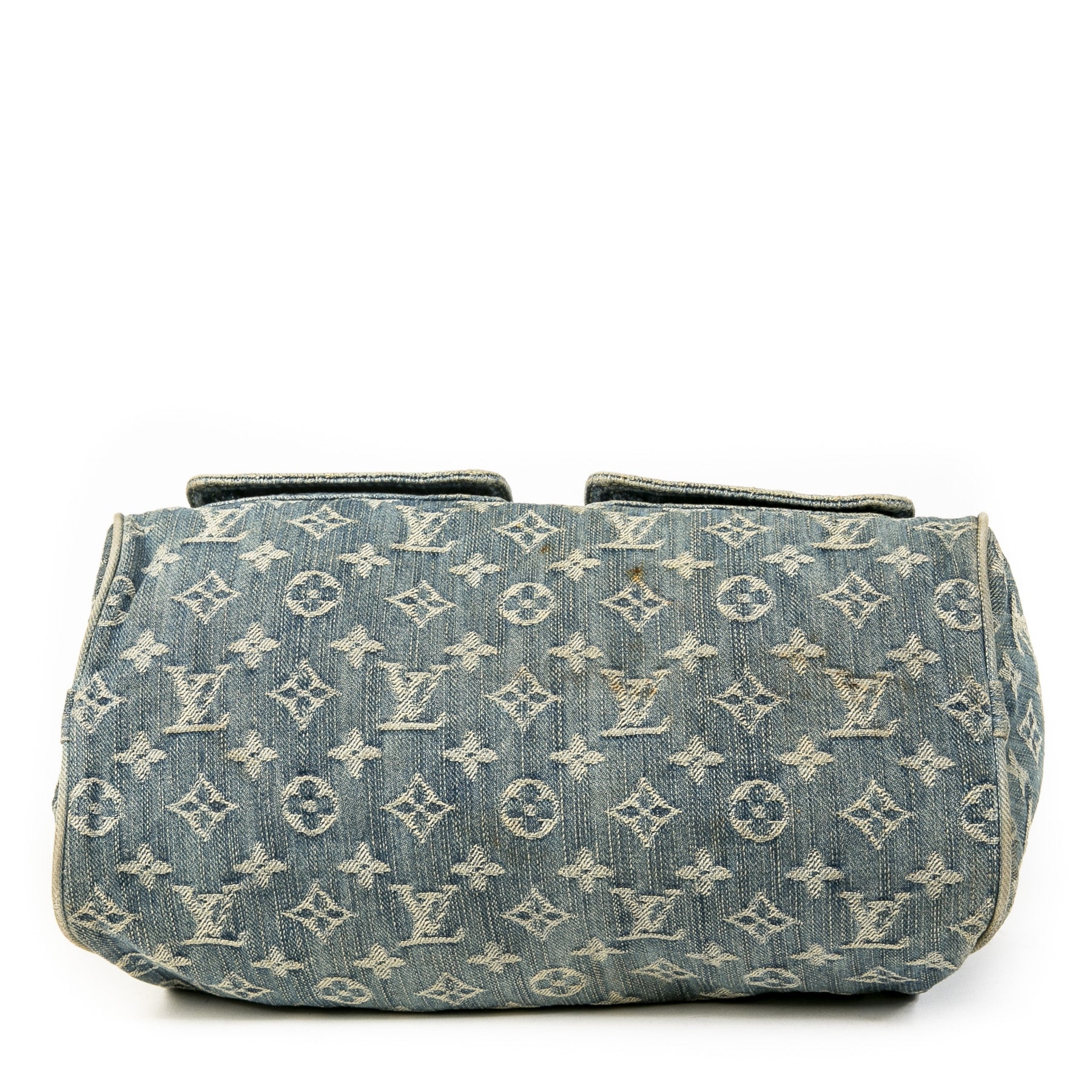 Authentieke Tweedehands Louis Vuitton Monogram Denim Top Handle Bag juiste prijs veilig online shoppen luxe merken webshop winkelen Antwerpen België mode fashion