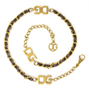 Dolce & Gabbana Leather and Chain Belt - SIze 80. Buy authentic secondhand chain belt D&G items at labellov antwerp. Veilige betaling. Koop online echte tweedehands designer items van D&G bij labellov. Safe payment. Designer vintage.