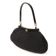 Salvatore Ferragamo Black Wool Knitted Shoulder Bag. Buy authentic Salvatore Ferragamo Bag at the right price at LabelLOV vintage webshop. Shop safe and secure online. Koop authentieke Salvatore Ferragamo tas aan de juiste prijs bij LabelLOV .