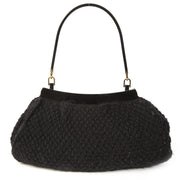 Salvatore Ferragamo Black Wool Knitted Shoulder Bag. Buy authentic Salvatore Ferragamo Bag at the right price at LabelLOV vintage webshop. Shop safe and secure online. Koop authentieke Salvatore Ferragamo tas aan de juiste prijs bij LabelLOV .