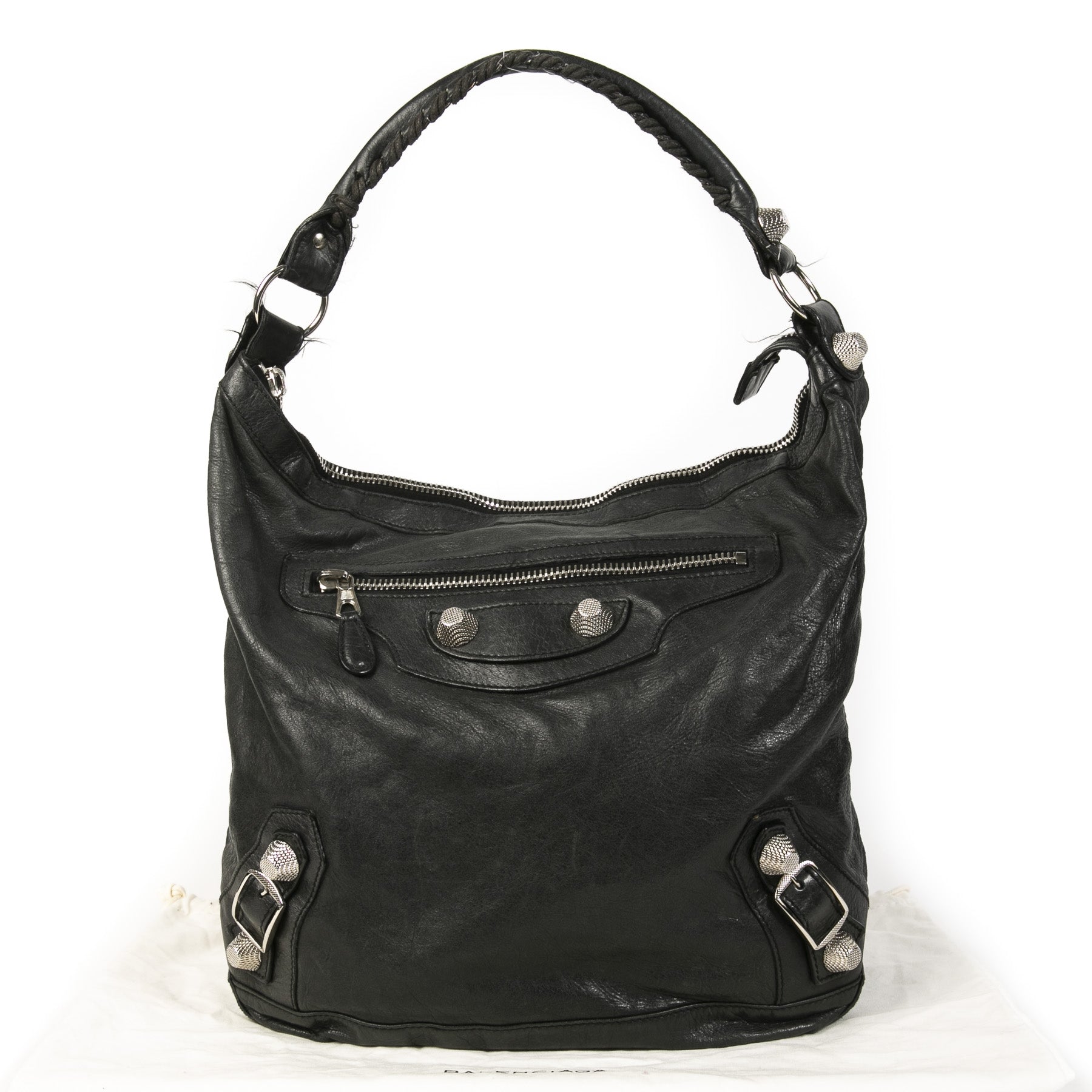 Authentic second-hand vintage Balenciaga Black Giant Day Bag buy online webshop LabelLOV
