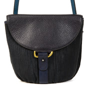 Delvaux Blue Toile de Cuir Crossbody Bag