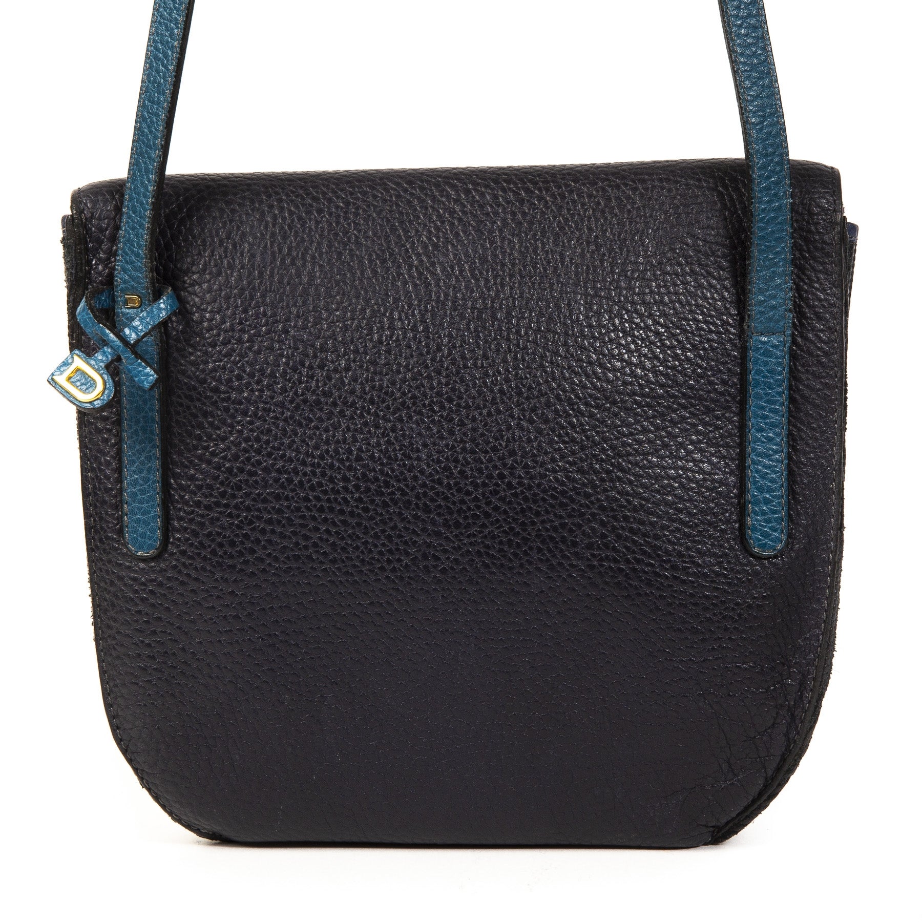Delvaux Blue Toile de Cuir Crossbody Bag