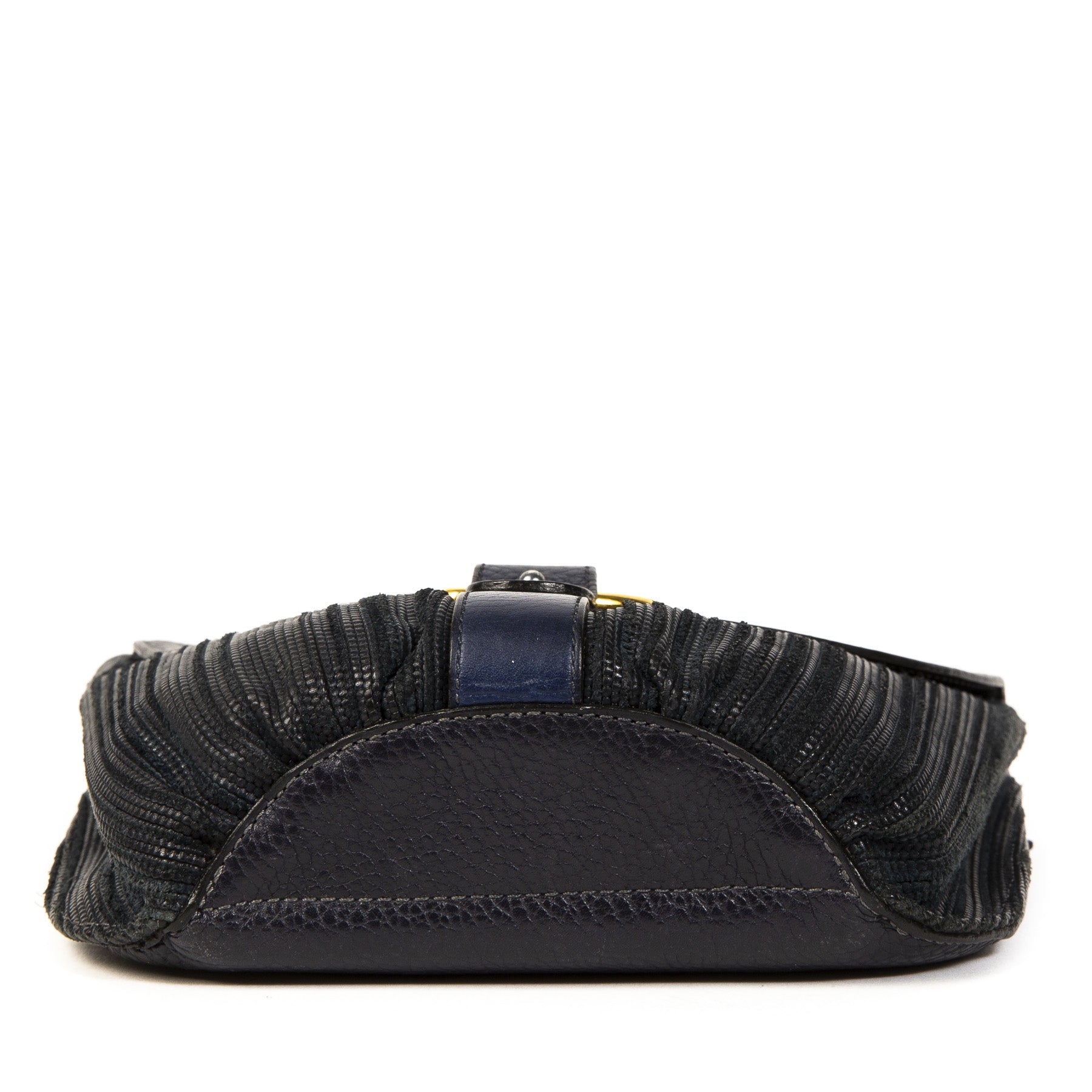Delvaux Blue Toile de Cuir Crossbody Bag