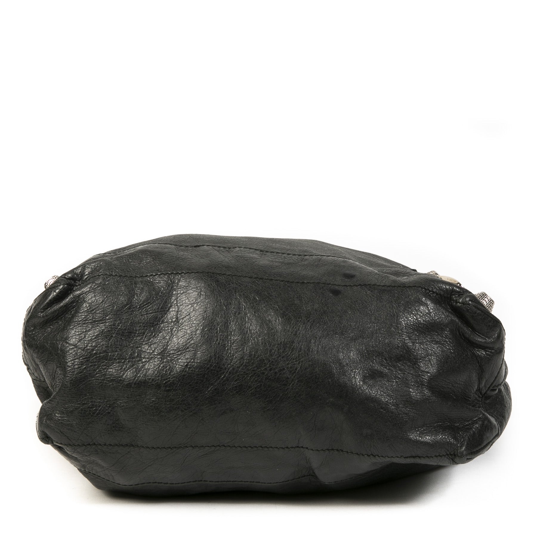 Authentieke tweedehands vintage Balenciaga Black Giant Day Bag koop online webshop LabelLOV