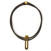 Delvaux Brown Déclic Necklace. buy authentic secondhand Delvaux choker at labellov antwerp. Veilige betaling, safe payment. Koop online tweedehands delvaux juwelen in antwerpen bij labellov. Designer vintage. Trend watching.