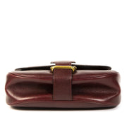 Authentieke Tweedehands Delvaux Bordeaux Leather Shoulder Bag juiste prijs veilig online shoppen luxe merken webshop winkelen Antwerpen België mode fashion