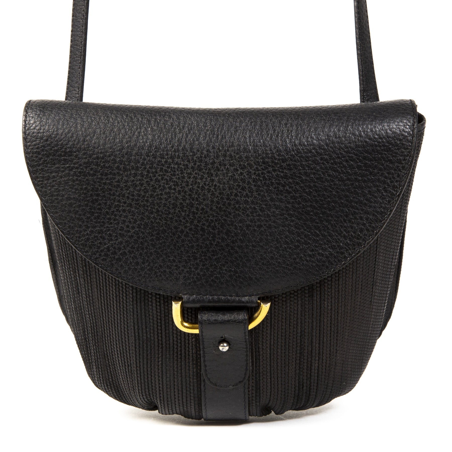 Delvaux Blue Toile de Cuir Crossbody Bag