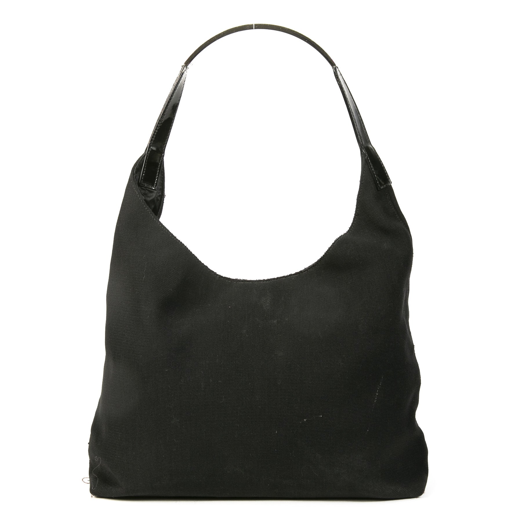 Gucci Black Canvas Hobo Shoulder Bag