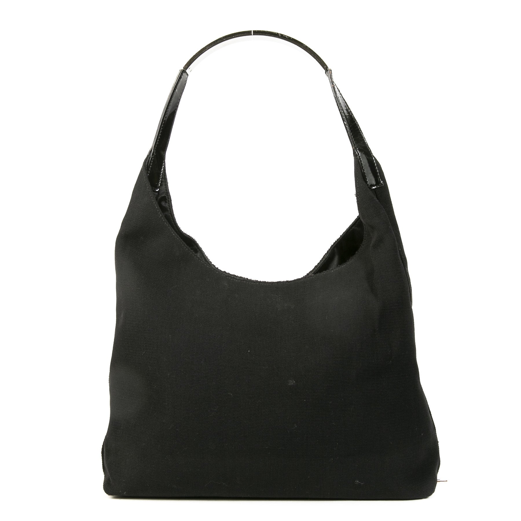 Gucci Zwarte Canvas Hobo Schoudertas