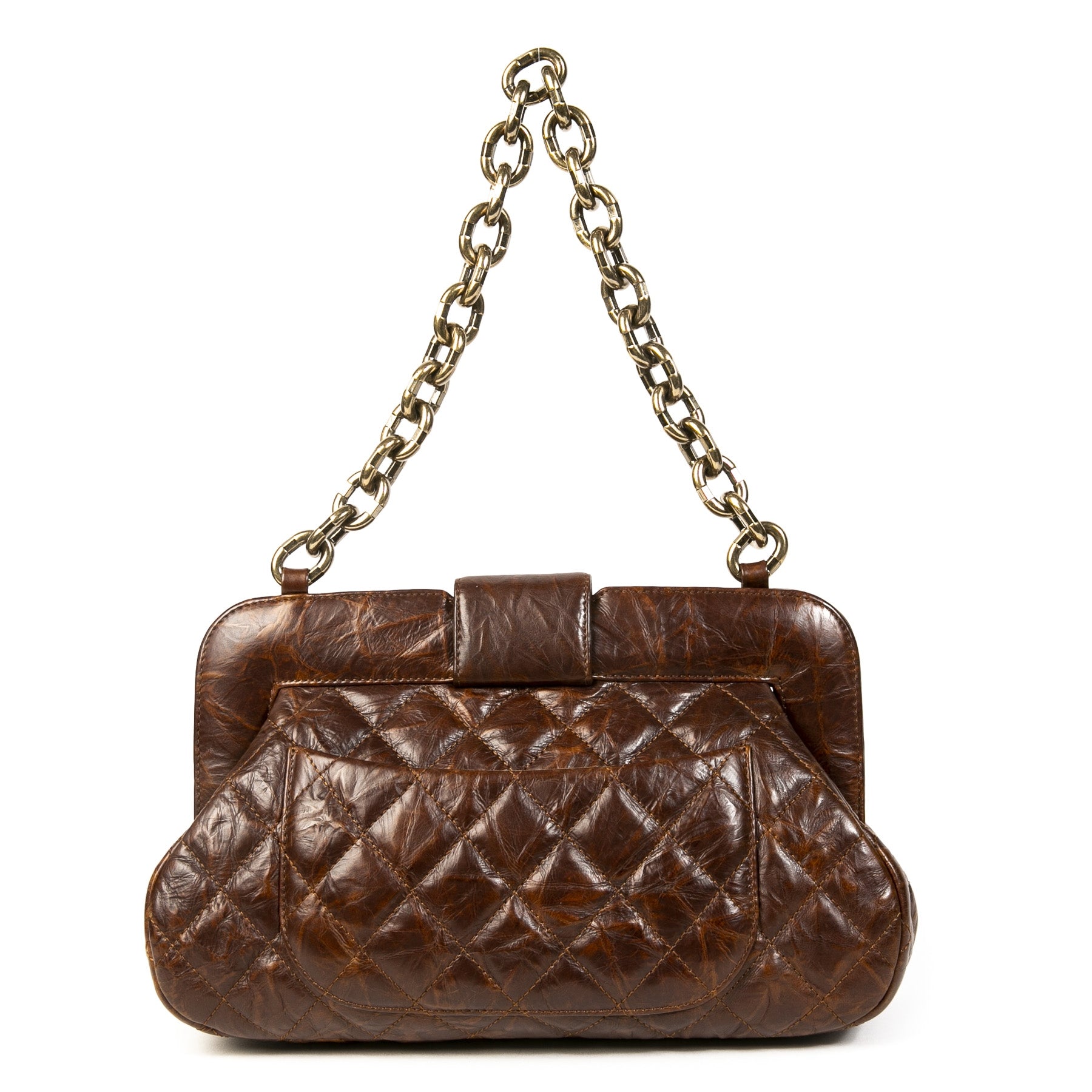 Sac à bandoulière marron Chanel
