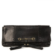 Authentieke Tweedehands Gucci Black Leather Horsebit Croco Clutch juiste prijs veilig online shoppen luxe merken webshop winkelen Antwerpen België mode fashion