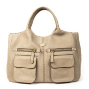 Tods Taupe Top Handle Bag. Buy authentic secondhand TODS bags at labellov antwerp, veilige betaling. Koop online tweedehands TODS tas bij labellov antwerpen. designer vintage.