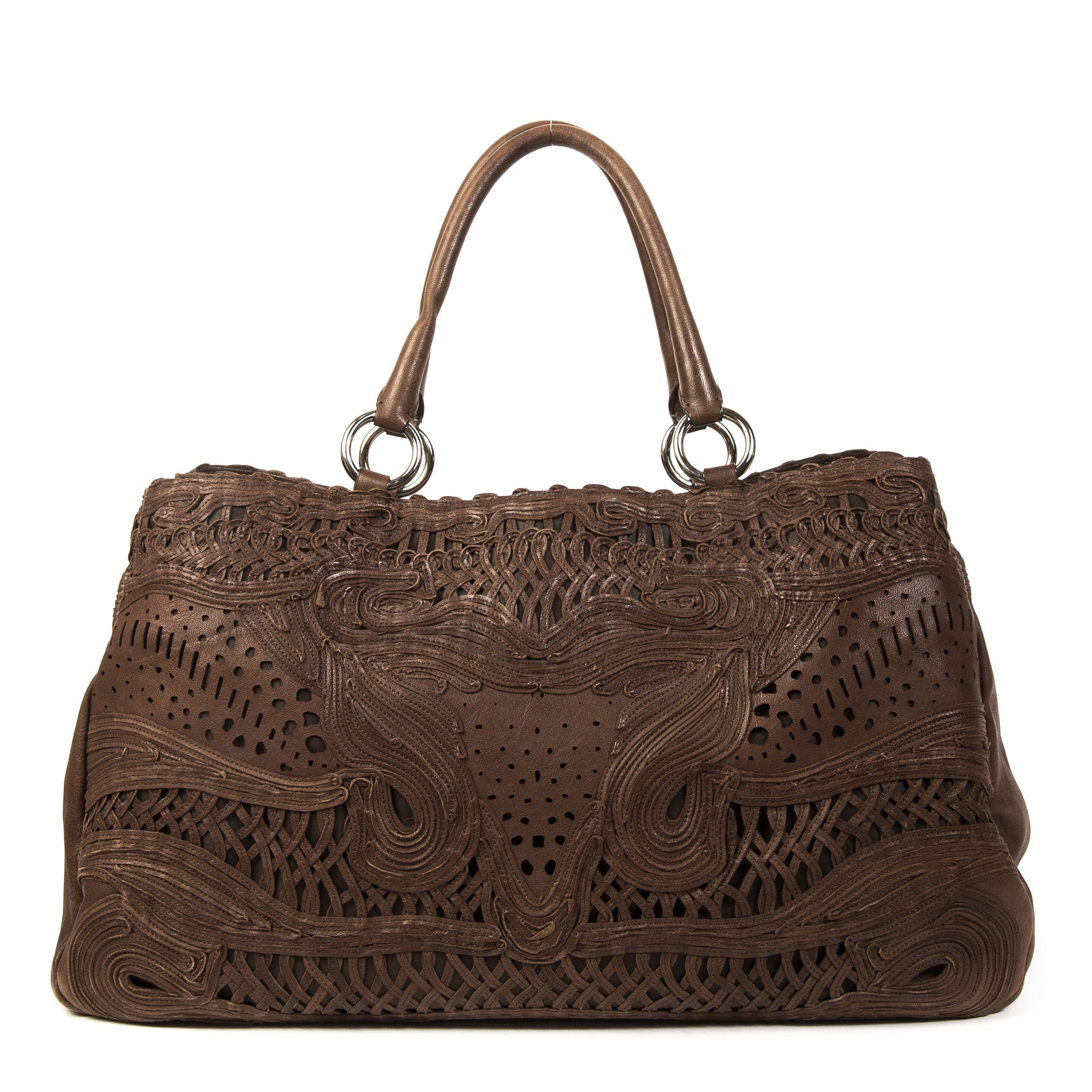 Sac porté épaule Ermanno Scervino marron à découpes