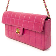 Buy and sell preloved Chanel East West Pink Chocolate Bar Flapbag