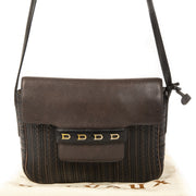 Delvaux Toile de Cuir Brown and Black Bag