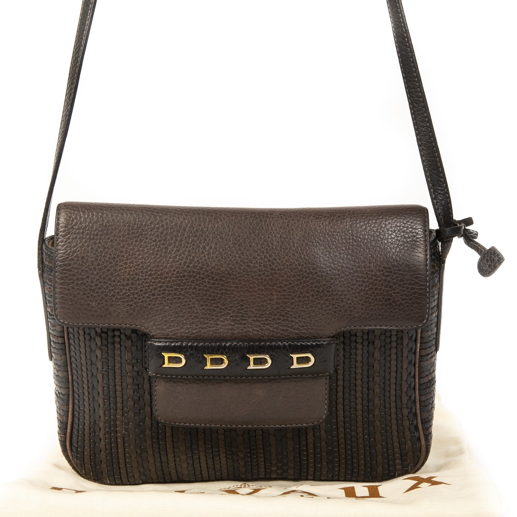 Delvaux Toile de Cuir Brown and Black Bag