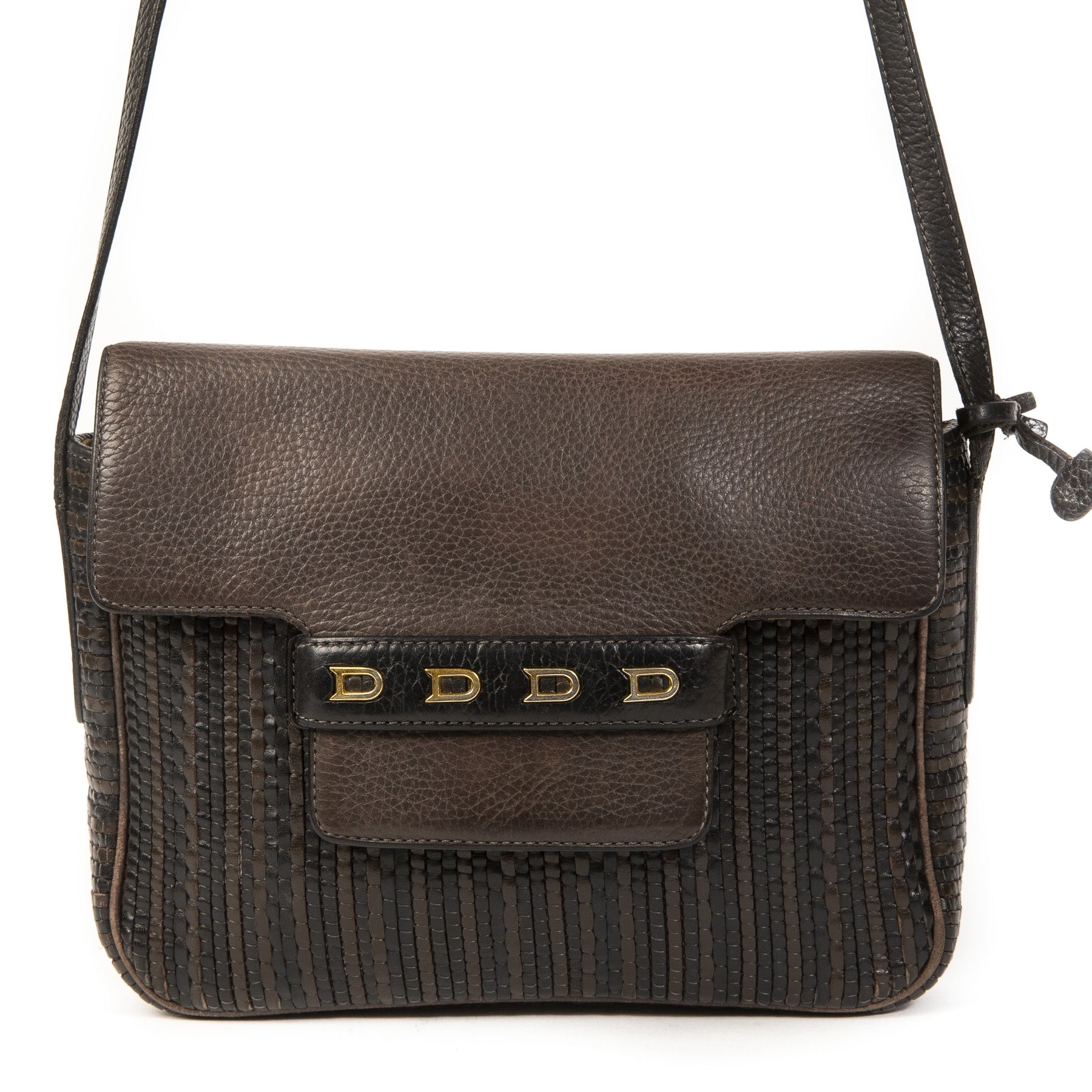 Delvaux Toile de Cuir Brown and Black Bag