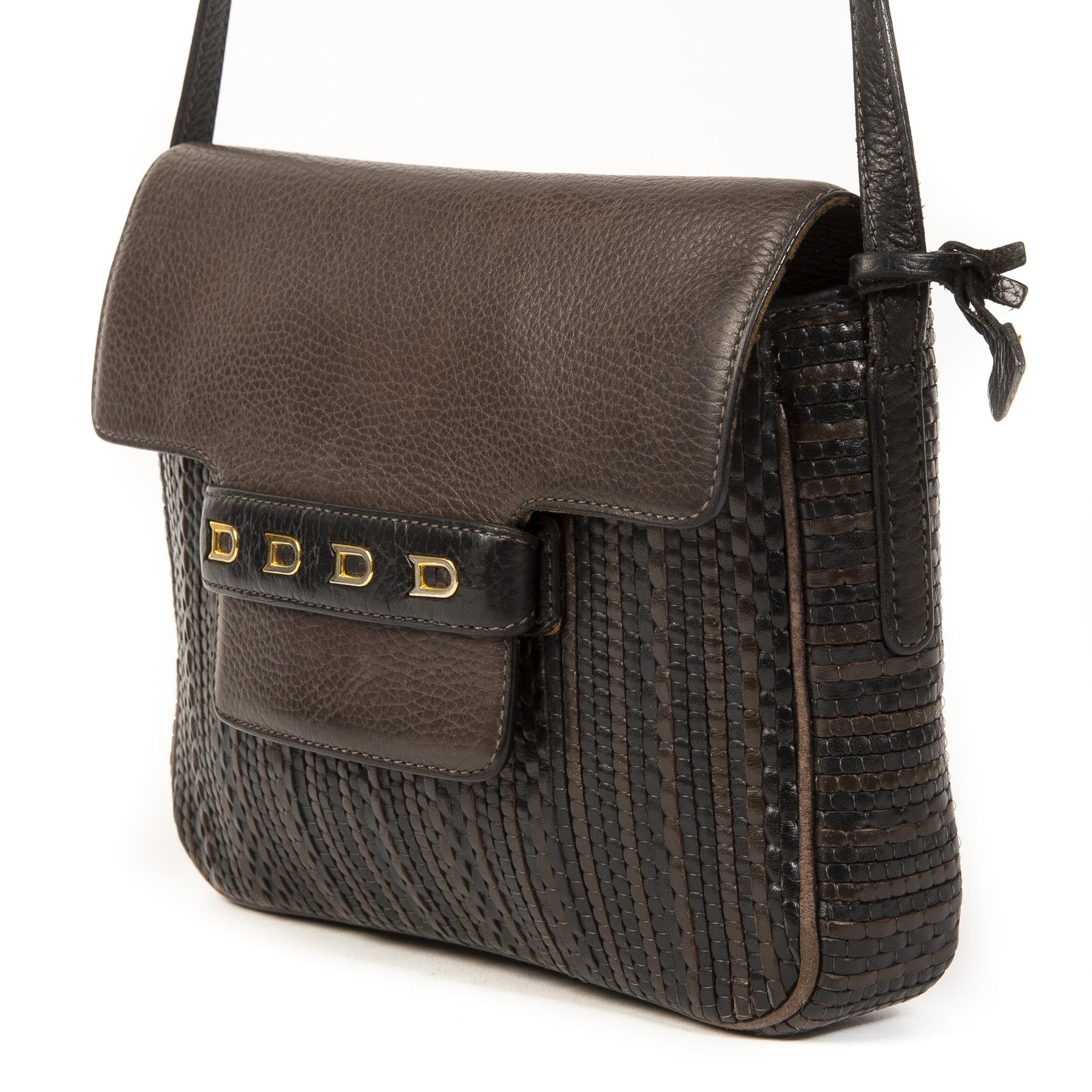 Delvaux Toile de Cuir Brown and Black Bag
