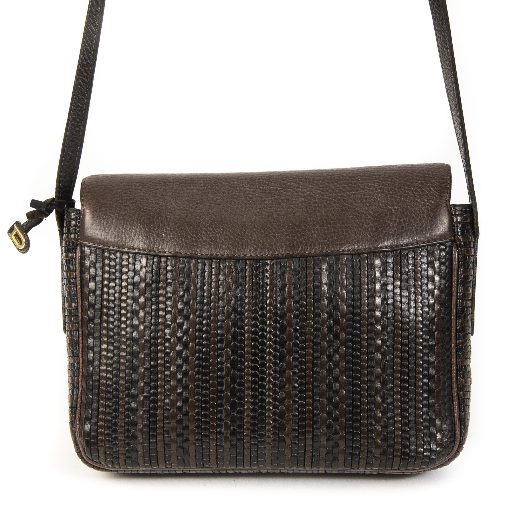 Delvaux Toile de Cuir Brown and Black Bag