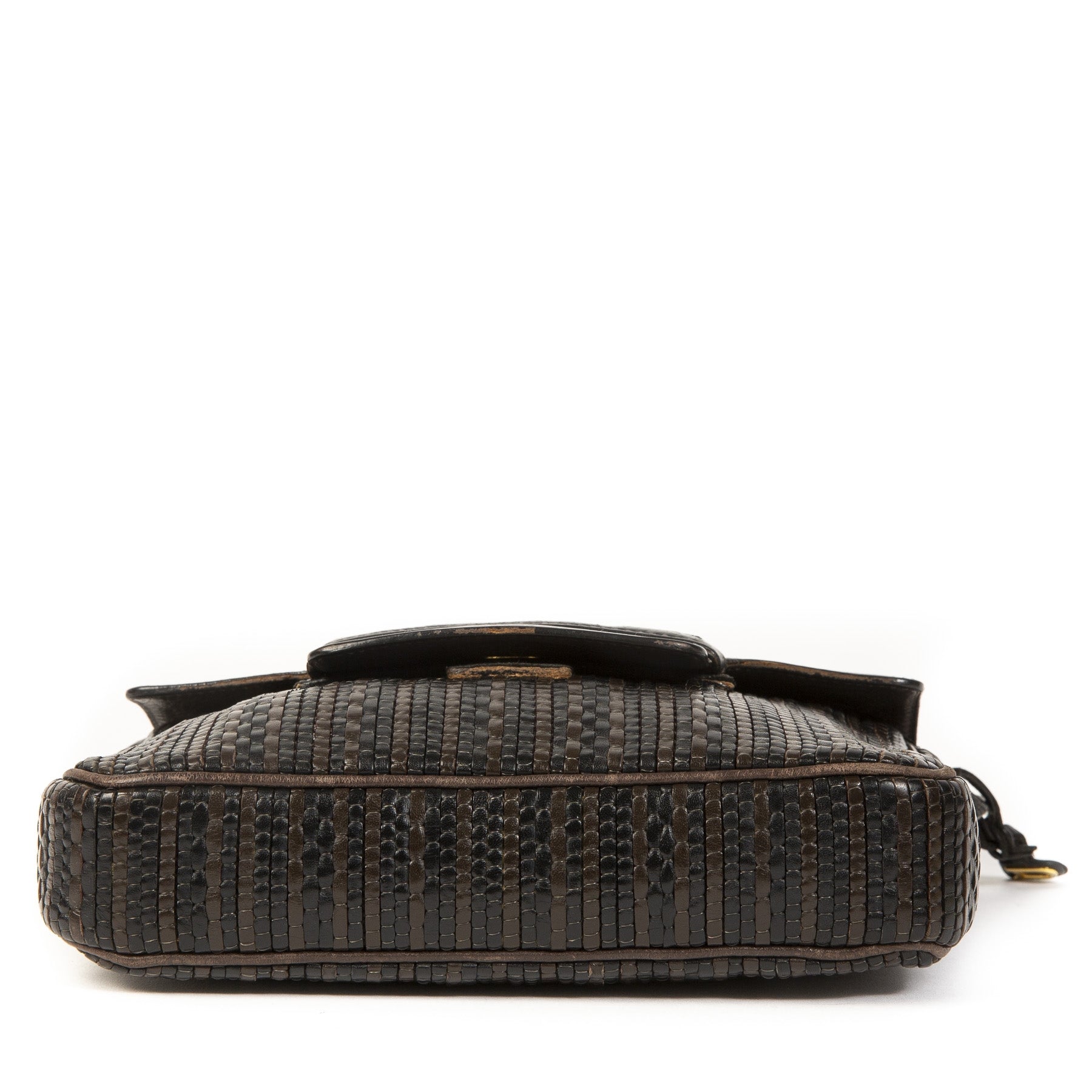 Delvaux Toile de Cuir Brown and Black Bag