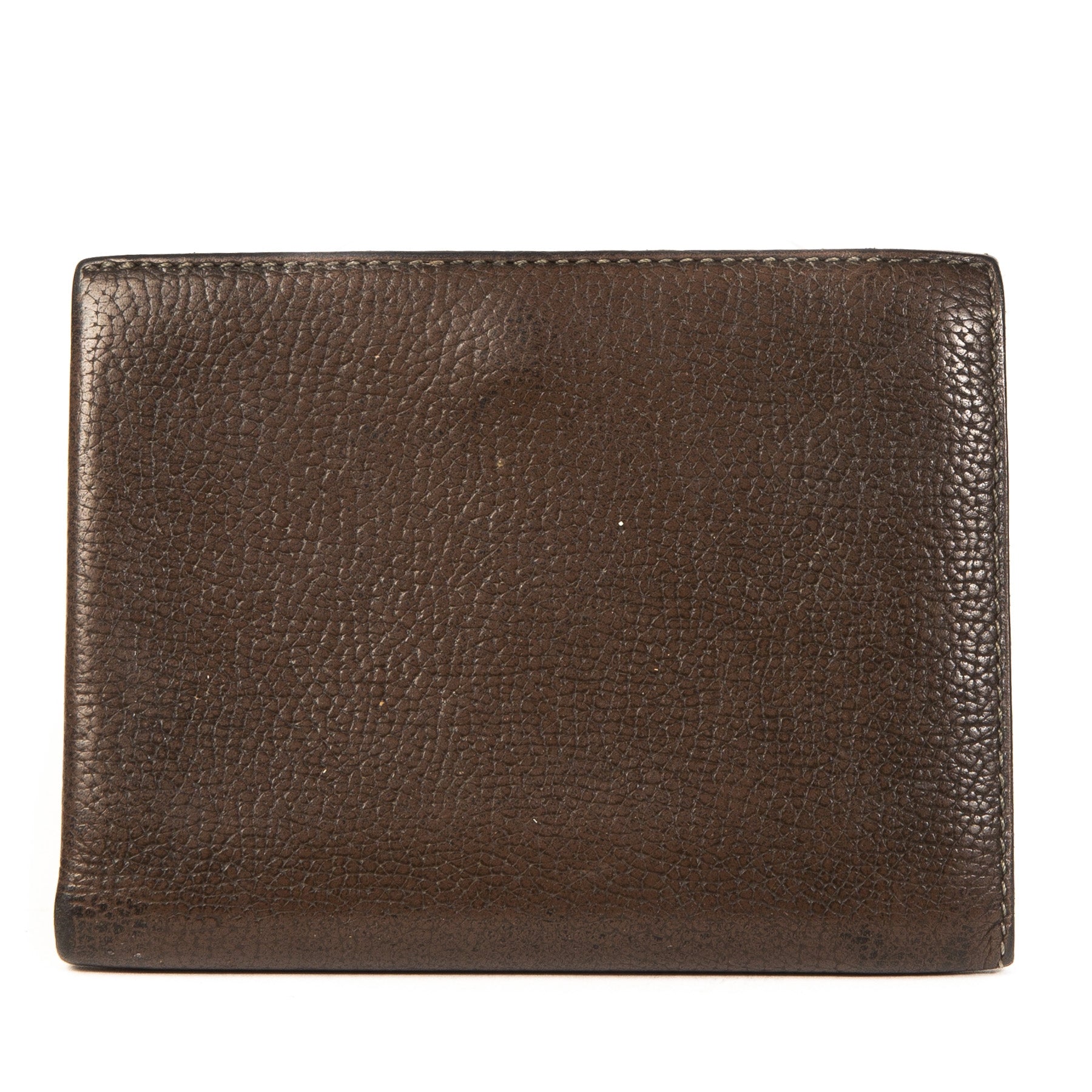 Authentieke Tweedehands Delvaux Chocolate Brown Leather Wallet juiste prijs veilig online shoppen luxe merken webshop winkelen Antwerpen België mode fashion