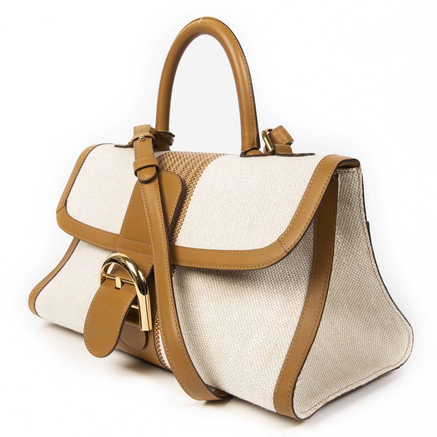 Delvaux Brillant Végétal and Ivory East/West Toile Sangle Bag. Buy authentic delvaux bag online at labellov webshop antwerp, secondhand designer vintage. Koop online tweedehands delvaux tas brillant bij labellov antwerpen, veilige betaling.