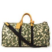 Louis Vuitton x Takashi Murakami Monogramouflage Keepall 55. Buy authentic secondhand lconic LV Keepall at labellov antwerp, safe payment designer vintage. Koop online tweedehands LV keepall 55 bij labellov antwerpen. Veilige betaling.