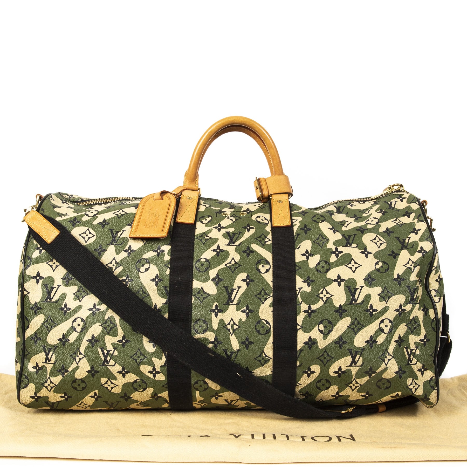 Louis Vuitton x Takashi Murakami Monogramouflage Keepall 55. Buy authentic secondhand lconic LV Keepall at labellov antwerp, safe payment designer vintage. Koop online tweedehands LV keepall 55 bij labellov antwerpen. Veilige betaling.