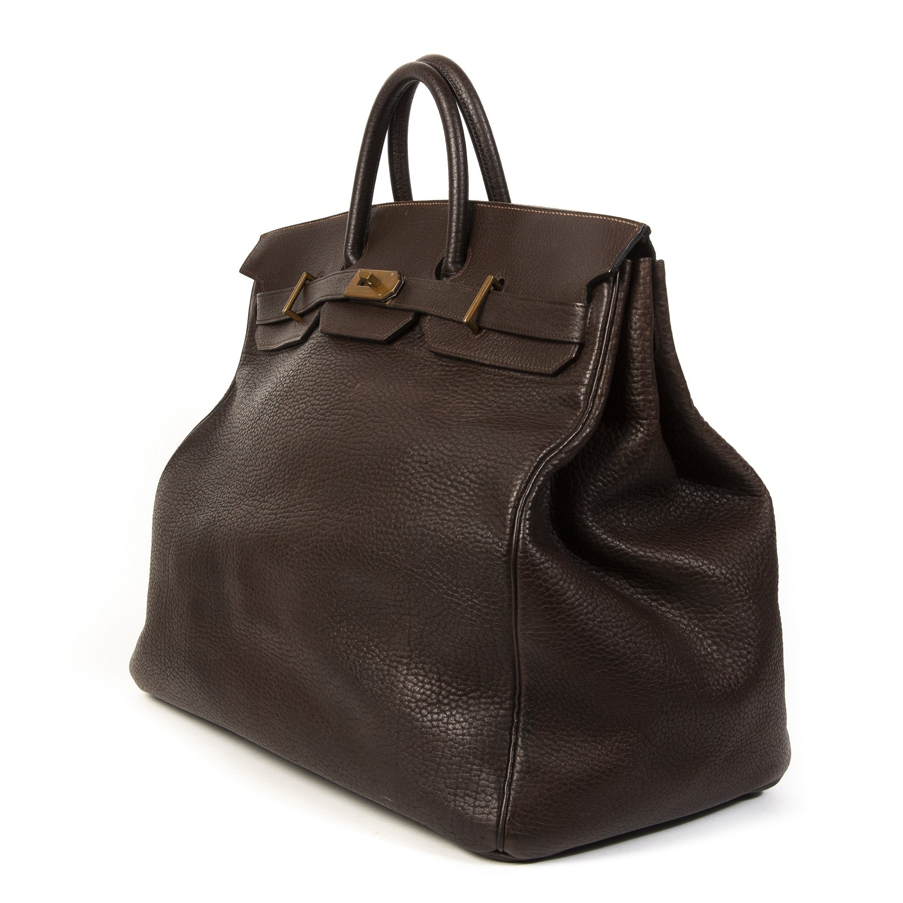 koop veilig online tegen de beste prijs Hermès Birkin HAC 55 Dark Brown