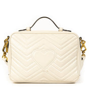 Gucci GG Marmont Ivory Mini Top Handle Bag with Special Strap