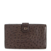 Delvaux Ostrich Palissandre Wallet