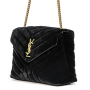 Saint Laurent Black Velvet Small Loulou Bag kopen en verkopen aan de beste prijs