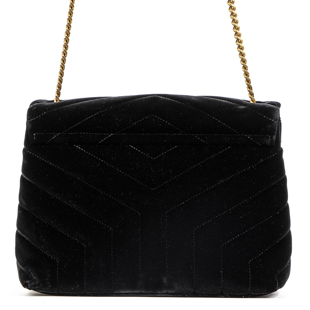 We buy and sell your authentic Saint Laurent Black Velvet Small Loulou Bag for the best price