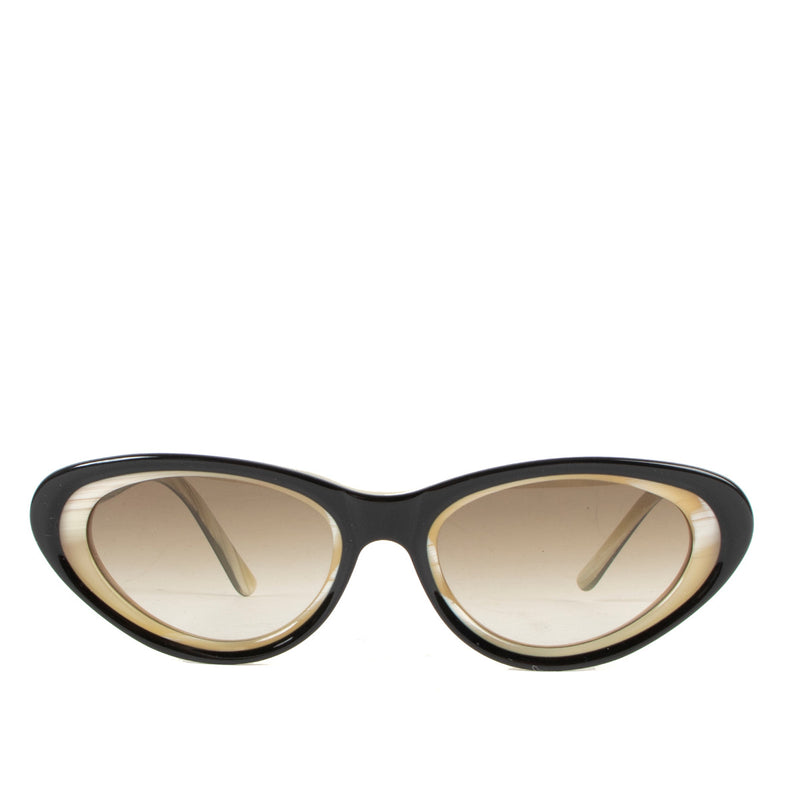 Prada Black and Beige Acetate Sunglasses for the best price at Labellov secondhand luxury in Antwerp