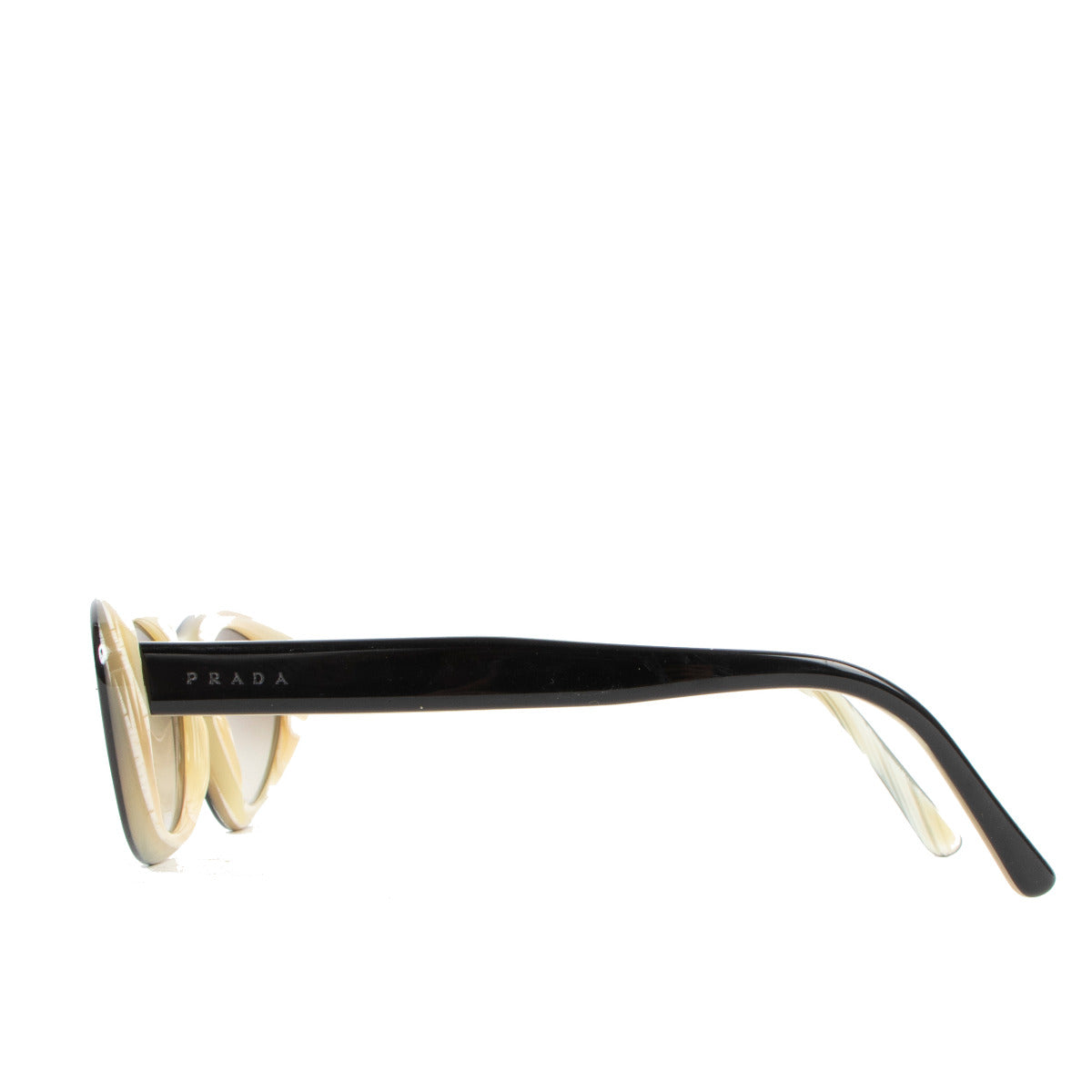 Lunettes de soleil Prada en acétate noir et beige