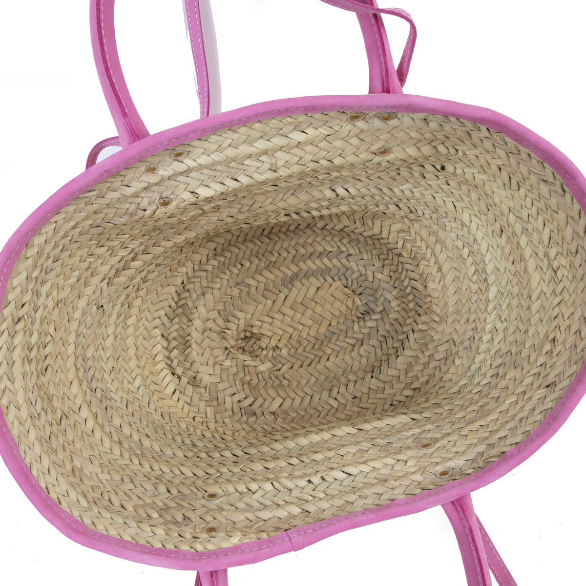 Jacquemus Pink Le Panier Soleil Straw Bag