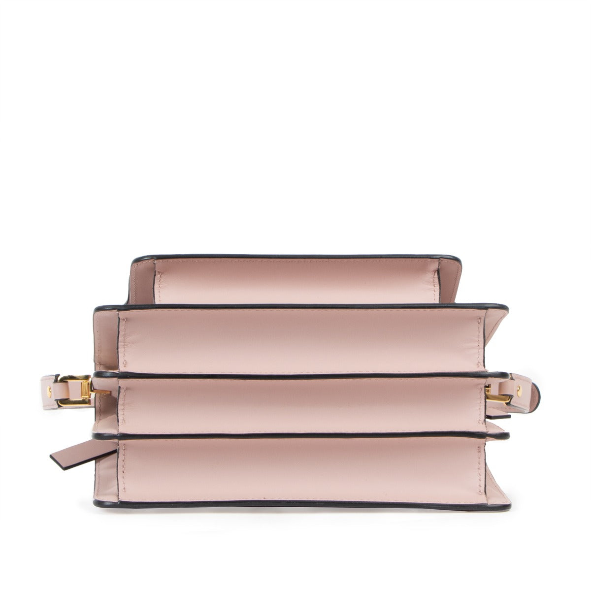 Second hand Marni Sping/Summer 2019 Blush Pink Medium Trunk Calfskin Shoulder Bag at Labellov