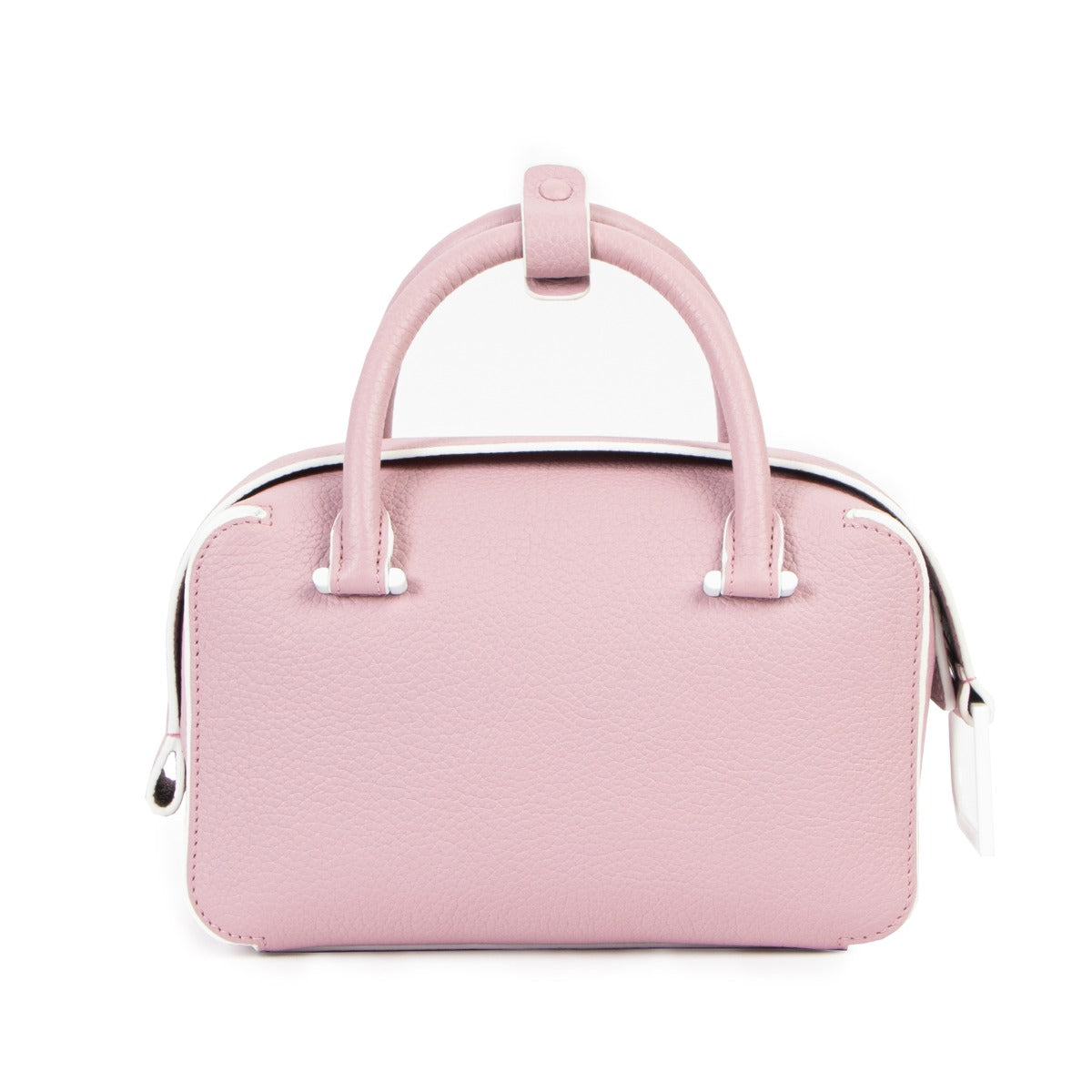 Buy online authentic second hand Delvaux Taurillon Soft Mauve Cool Box Mini Shoulder bag in very good condition at Labellov in Antwerp