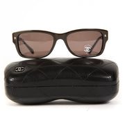 Chanel Rectangle Burgundy Brown Gradient Sunglasses