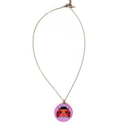 Chanel Purple Ladybuy Pendant Necklace