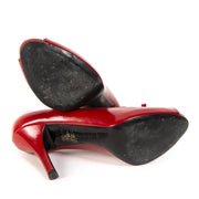 Dolce & Gabbana Red Open Toe Heels