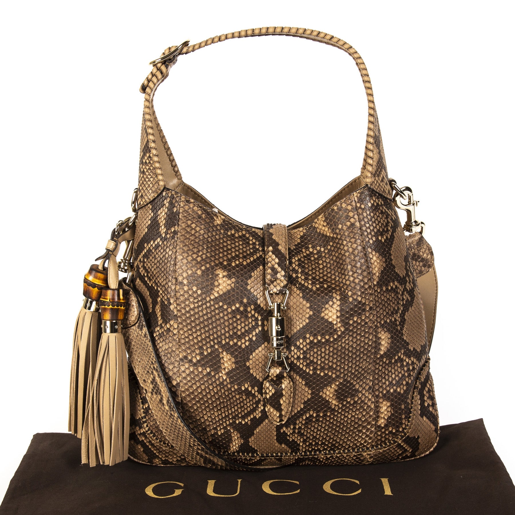 Sac porté épaule Gucci Jackie exclusif en python en édition limitée