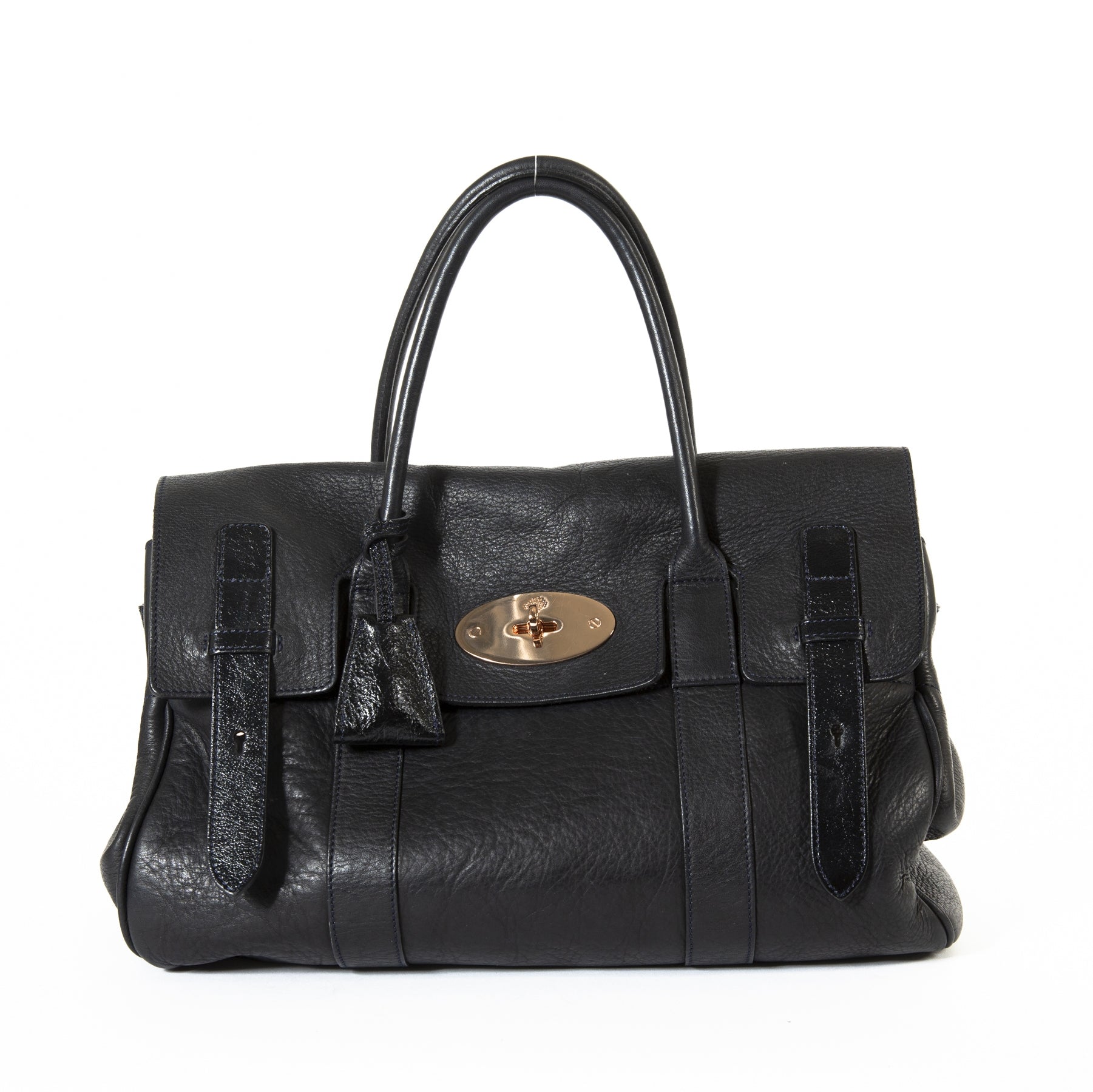 Mulberry Black Heritage Bayswater Satchel now for sale at labellov vintage fashion webshop belgium