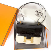 Hermès Constance III 24 Poche Dos Alligator Missi Lisse Maccasar GHW