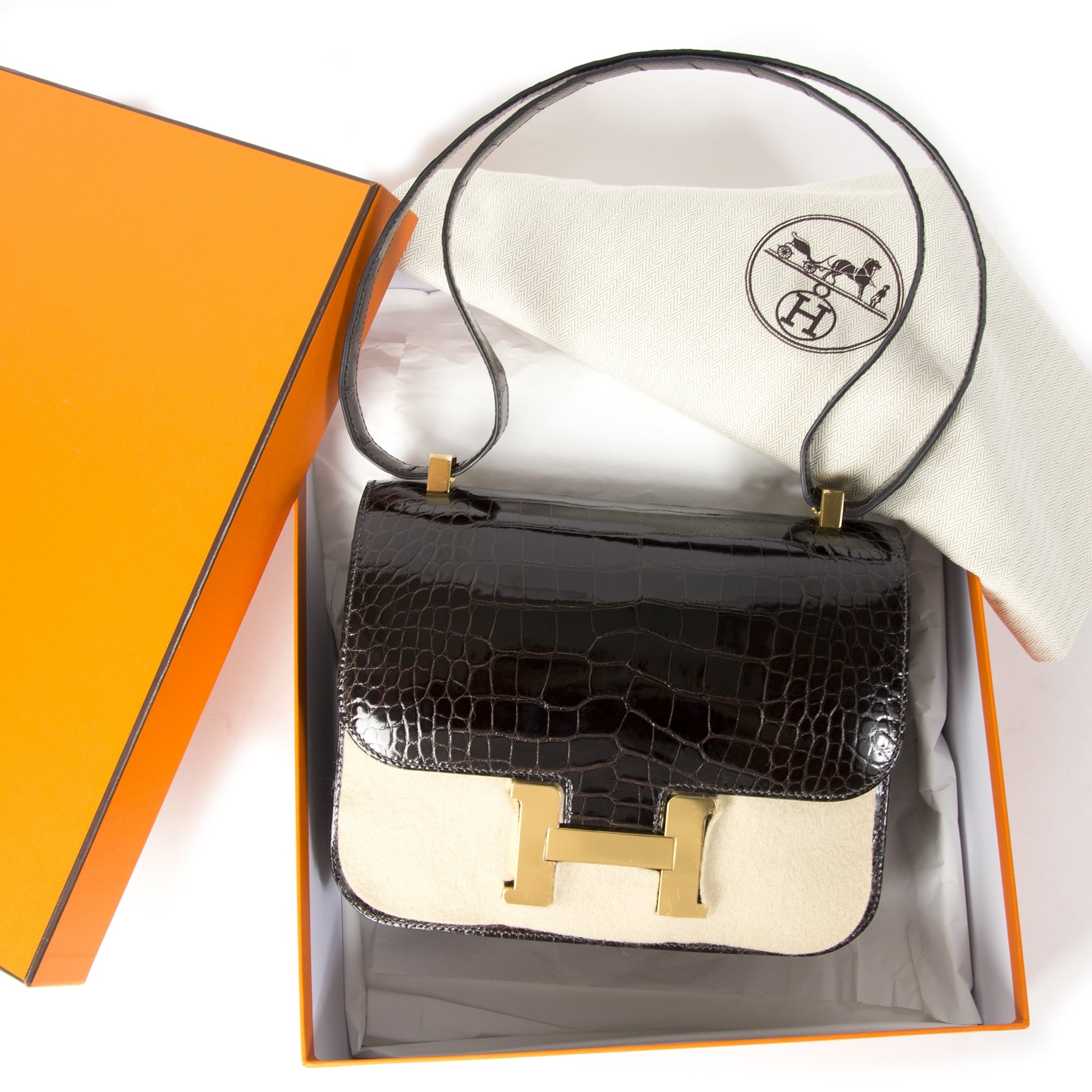 Hermès Constance III 24 Poche Dos Alligator Missi Lisse Maccasar GHW