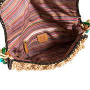 M Missoni Woven Raffia Shoulder Bag