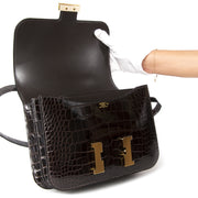 Hermès Constance III 24 Poche Dos Alligator Missi Lisse Maccasar GHW