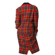 isabelle allard red checked skirt and blazer set now for sale at labellov vintage fashion webshop belgium