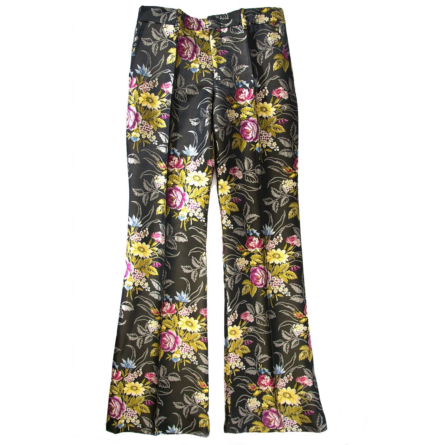 Black flower pants by Gucci